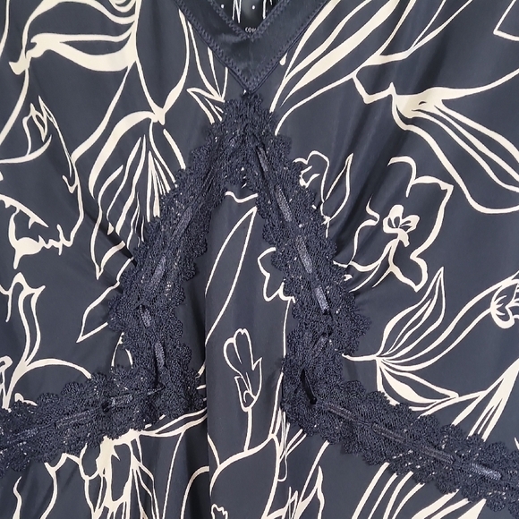 NWT Babydoll 100% Silk Midi Dress Y2K Size 12 Black Whimsigoth Flutter Witchy - Picture 4 of 15